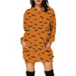 Halloween imprimé long sweat à capuche avec poches pull manches longues vêtements femmes