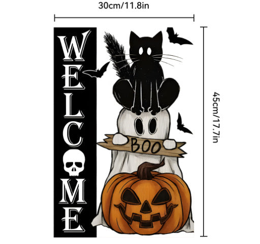 Halloween Garden Banner Day Of The Dead Flag Creative Ghost