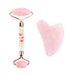 Rose Quartz Roller Slimming Face Massager Lifting Tool Natural Jade