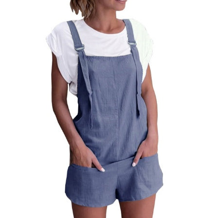 Youthful Cotton Overall Shorts 4 Colors