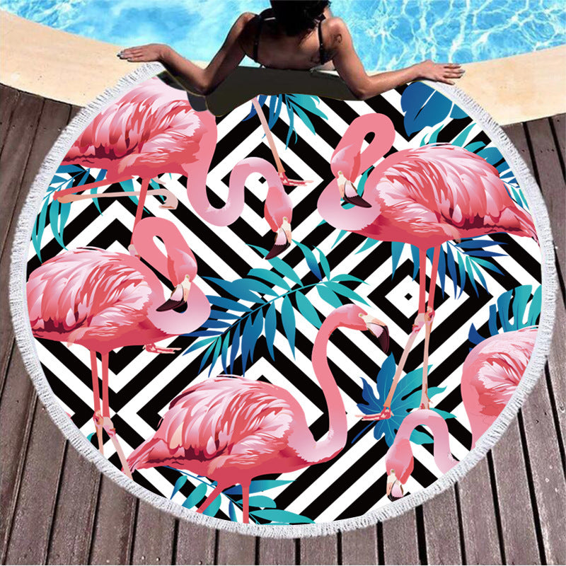 Round Printed Beach Towel