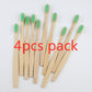 Bamboo toothbrush rainbow bamboo toothbrush colorful bamboo toothbrush environmental protection bamboo handle toothbrush