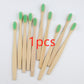 Bamboo toothbrush rainbow bamboo toothbrush colorful bamboo toothbrush environmental protection bamboo handle toothbrush