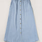 Casual Style Multi-button Women's Solid Color Denim Skirt