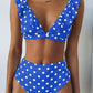 new hot Dot Floral border high waist swimsuit Beachwear swimsuit for women