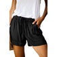 Women's High Waist Lace-up Loose Shorts