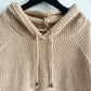 Women's Loose Hooded Knitted Patch Solid Color Sweater