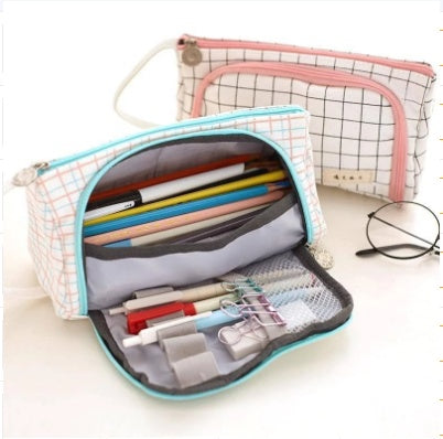 Plaid pencil case