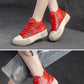 High-top Casual Sneakers First Layer Cowhide Toe Box Women's Shoes Vintage