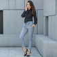 High waist all-match casual feet pants