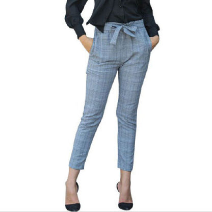 High waist all-match casual feet pants