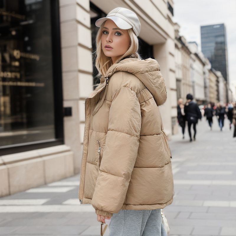 Petit manteau rembourré en coton à capuche épaisse