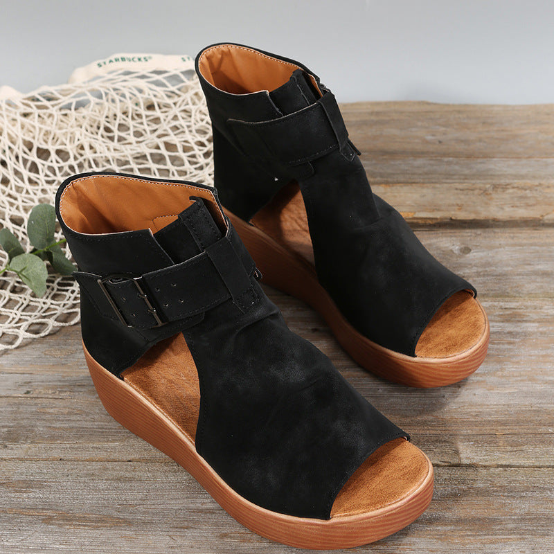 Women's Summer Fashion High-top Wedge Sandals