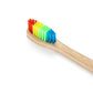 Bamboo toothbrush rainbow bamboo toothbrush colorful bamboo toothbrush environmental protection bamboo handle toothbrush