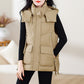 Loose Outer Wear Stand-up Collar Waistcoat Thick Coat