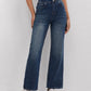 French Style All-matching Slim-fitting Mid-waist Wide Leg Jeans