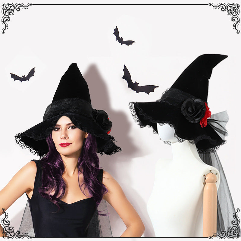 Chapeau de sorcière baroque Halloween Accessoires Accessoires