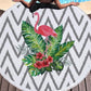 Flamingo round beach towel