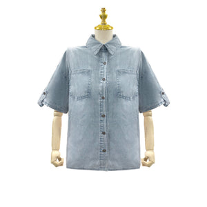 Women's Summer Loose Short Sleeves Shirt Do The Old Cowboy Shirt