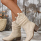 European And American Fashion Cloth Upper Fashion Plus Size Women's Boots