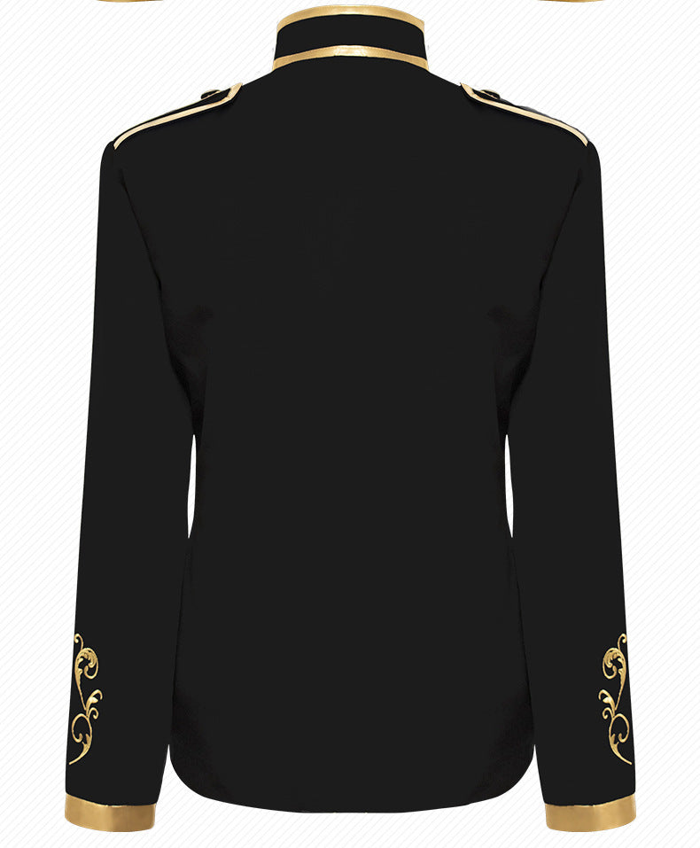 Halloween Men's Fashionable Jacket Court Prince Golden Embroidered Suit Sports Jacket