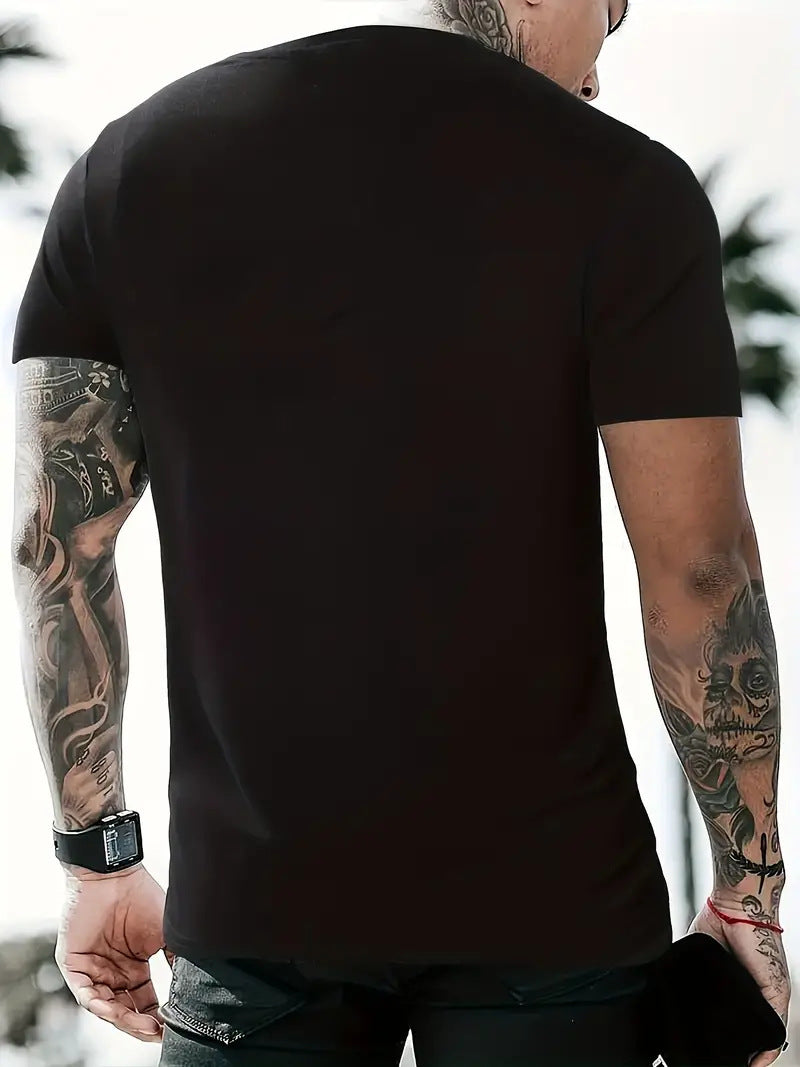 Men's English Letter Short Sleeve