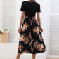 Women's Graceful And Fashionable U-neck Dress Printed Dress