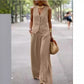 Casual Women's Solid Color Fashion Sets Of Vest Trousers Suit