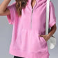 Women's Three-point Short-sleeved Hooded Sweater