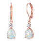 White Opal Drop Opal Earrings