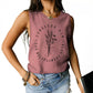 Consider How Flowers And Plants Letter Print Loose Vest