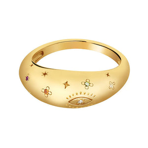 Xingyue Men's And Women's Ring 18K Gold Accessories Micro-inlaid