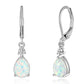 White Opal Drop Opal Earrings