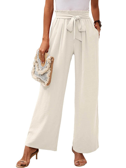 Knotted Commuter Wide Leg Pants Casual