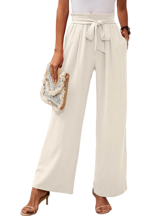 Knotted Commuter Wide Leg Pants Casual