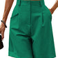 Women's Summer Thin High Waist Loose Straight Casual Cropped Pants