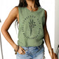 Consider How Flowers And Plants Letter Print Loose Vest