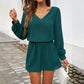 European And American Autumn And Winter Temperament Leisure Solid Color Puff Sleeve Dress