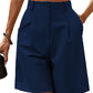 Women's Summer Thin High Waist Loose Straight Casual Cropped Pants