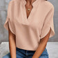 Summer Short-sleeved Chiffon Shirt New V-neck Shirt Women's Casual Versatile Clothing