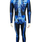 Halloween Long Sleeve Tights See-through Skeleton 3D Printed One-piece