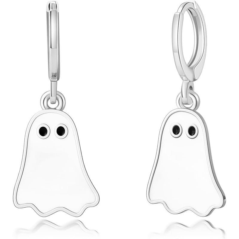 Halloween fantôme boucles d'oreilles pour femmes or fantôme Huggie Hoop boucles d'oreilles Halloween bijoux mignon BOO Halloween boucles d'oreilles