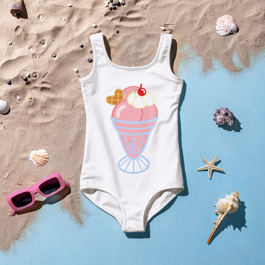 Maillot de Bain Pour Fille, Imprimé all over