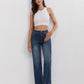 French Style All-matching Slim-fitting Mid-waist Wide Leg Jeans