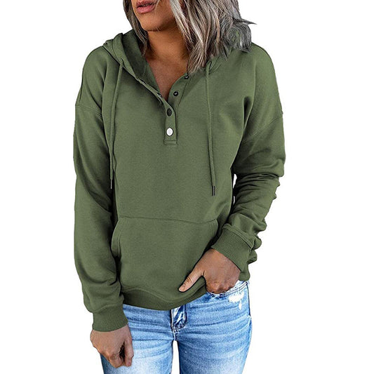 Women's Long-sleeved Coat Loose Casual Hooded Sweater