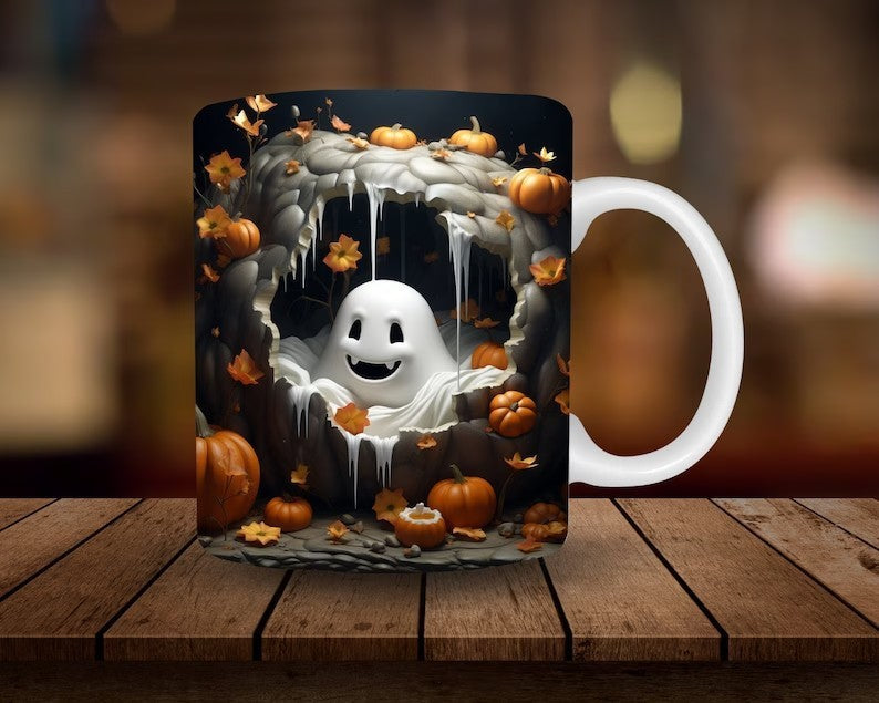 Tasse à café en céramique citrouille d'Halloween