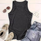 European And American Fashion Letter Print Round Neck Vest