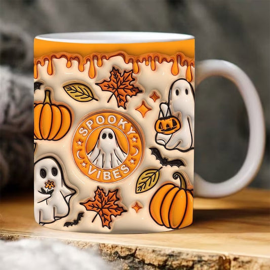 Tasse à café en céramique citrouille d'Halloween