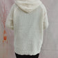 Women's Loose Hooded Knitted Patch Solid Color Sweater