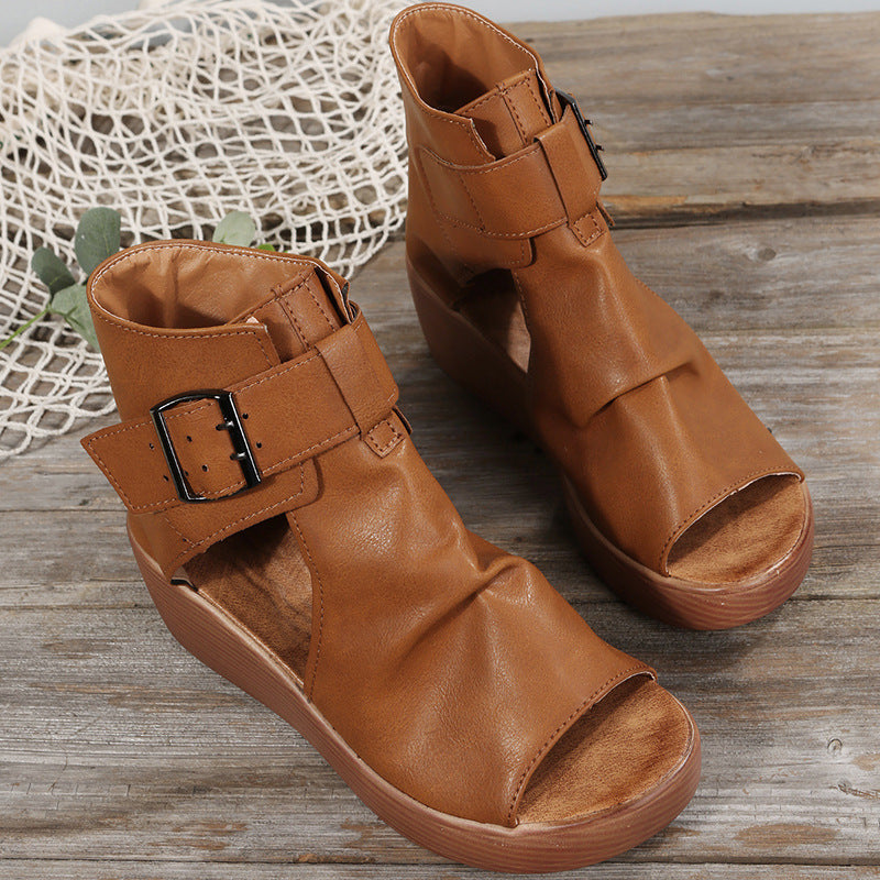 Women's Summer Fashion High-top Wedge Sandals